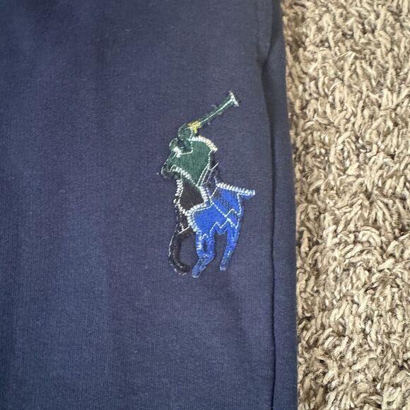 Polo Ralph Lauren Jogger Sweatpants Youth Boys Size XL (18-20) Navy Big Pony - Picture 4 of 6